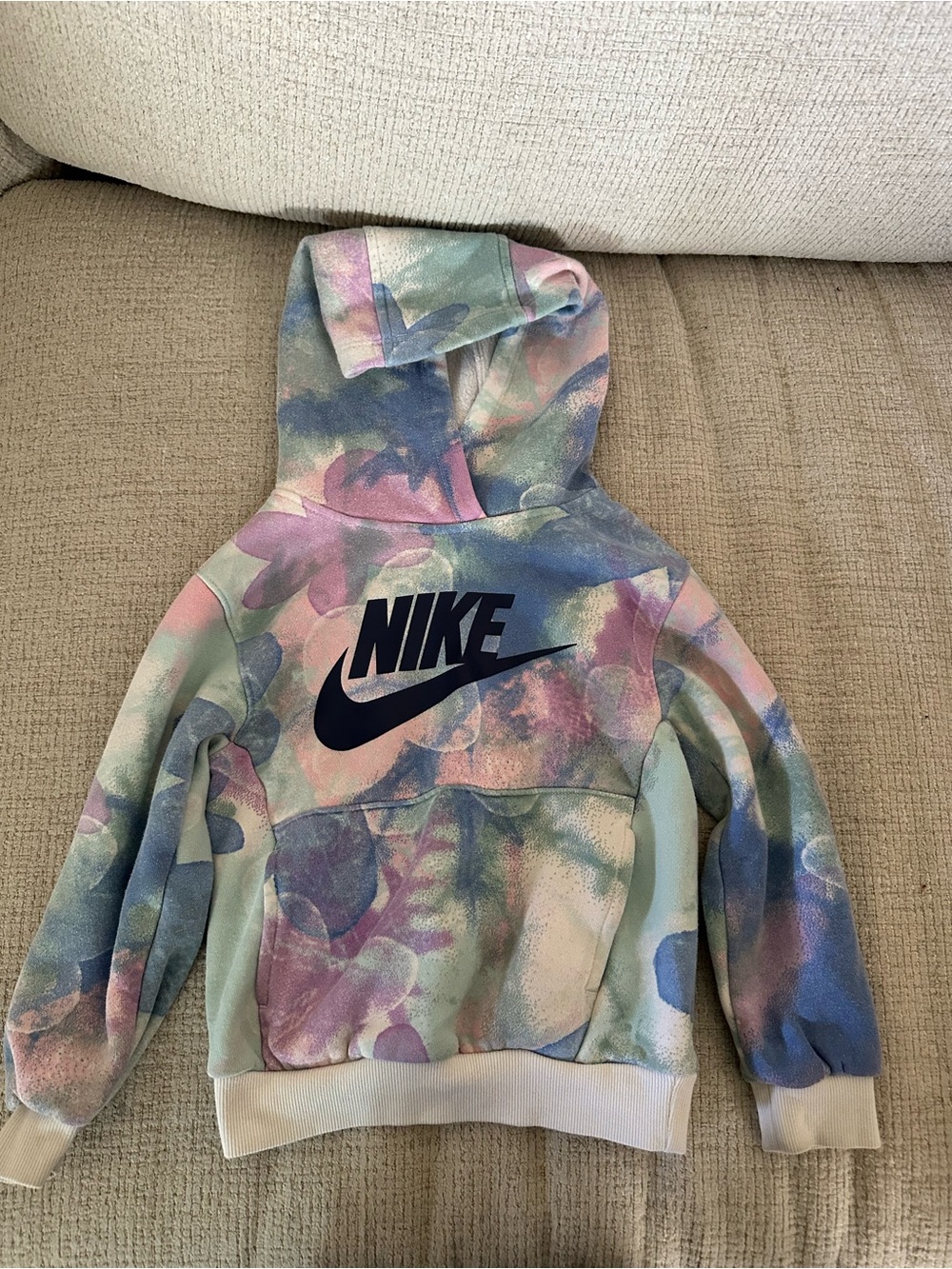 Nike Kids' Pastel Tie-Dye Hoodie - Multicolor Size 4